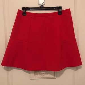 J. Crew Red Skater Skirt